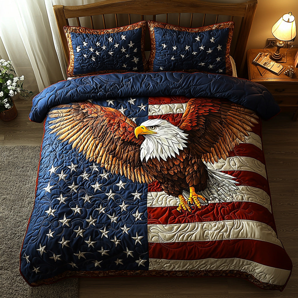 Soar Boldly 3-Piece Quilted Bedding Set Fall Quilt Sets New Home Gift