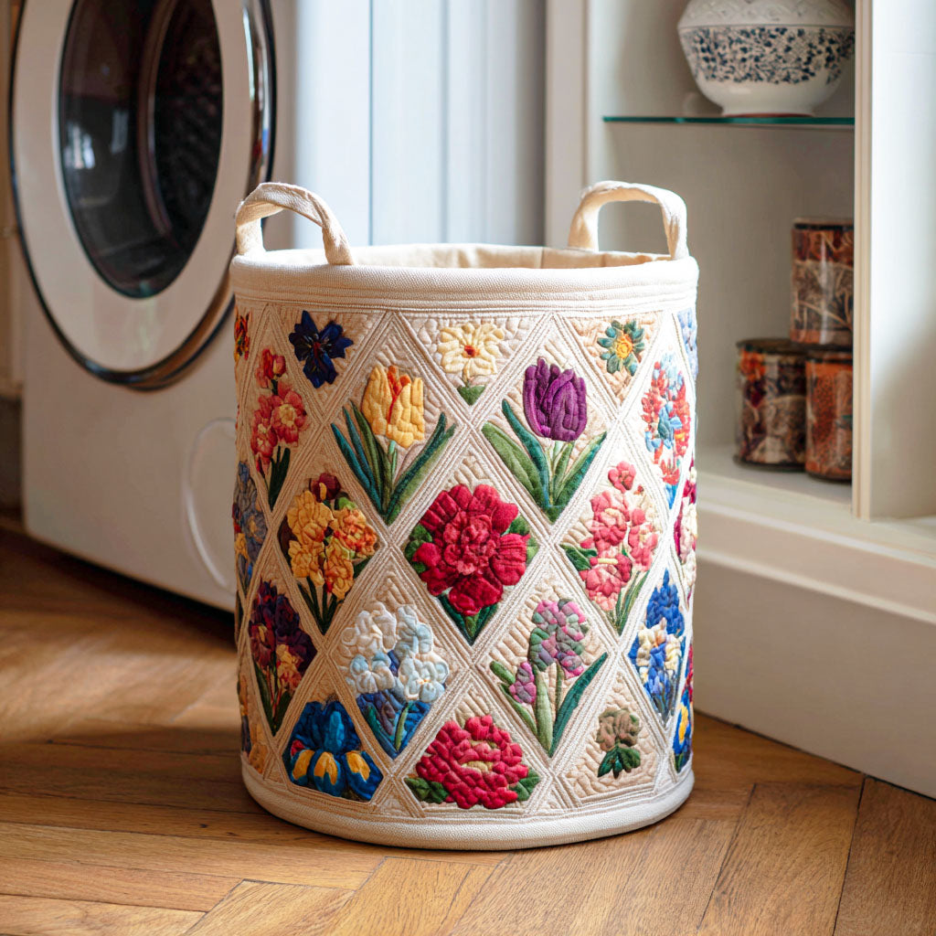 Spring Blossom Field Laundry Basket Laundry Gifts, Housewarming Gift Ideas, Mother's Day Gifts