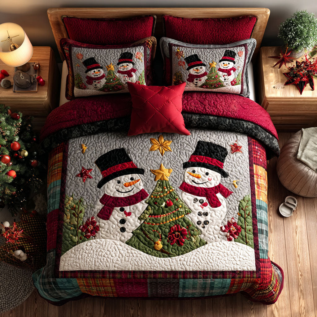Starlight Snow 3-Piece Quilted Bedding Set Lightweight Quilt Set Mothers Day Gift