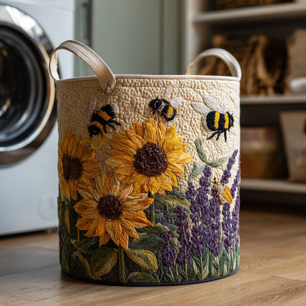 Sunflower Bee Laundry Basket Laundry Gifts, Housewarming Gift Ideas, Mother's Day Gifts