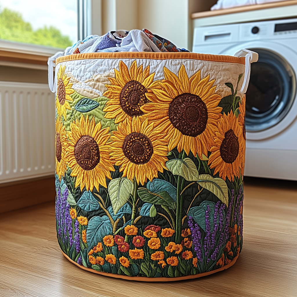 Sunflower Haven Laundry Basket Laundry Gifts, Housewarming Gift Ideas, Mother's Day Gifts