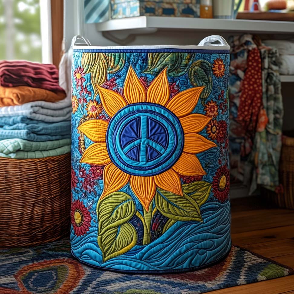 Sunflower Peace Laundry Basket Laundry Gifts, Housewarming Gift Ideas, Mother's Day Gifts
