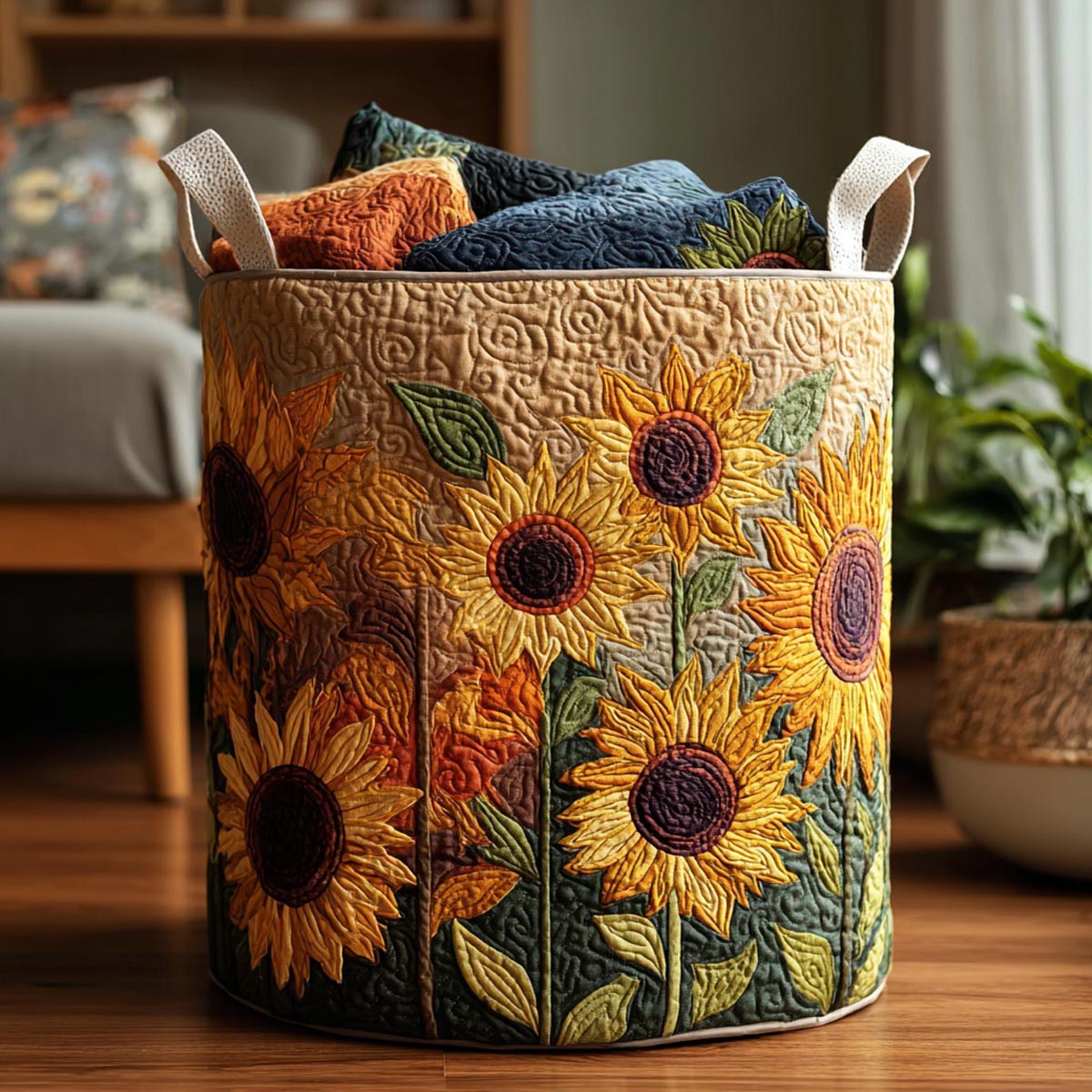 Sunny Bloom Laundry Basket Laundry Gifts, Housewarming Gift Ideas, Mother's Day Gifts