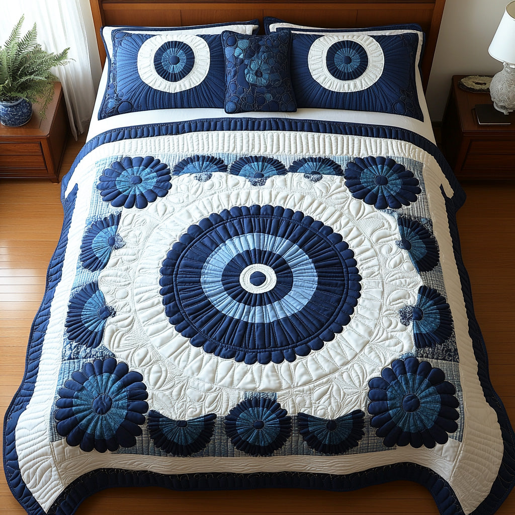 Sunny Petals 3-Piece Quilted Bedding Set Fall Quilt Sets Nature Lover Gift Fall Decor Gift