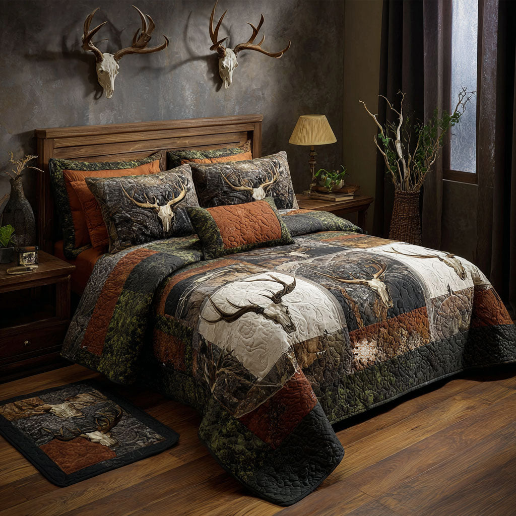 Sunset Pursuit Quilted Bedding Set Bedspread Set Nature Lover Gift Fall Decor Gift