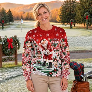 Santa Putt Golf Ugly Christmas Sweater - view 7