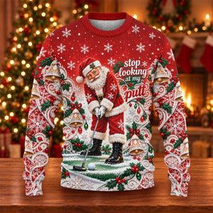 Santa Putt Golf Ugly Christmas Sweater - view 6