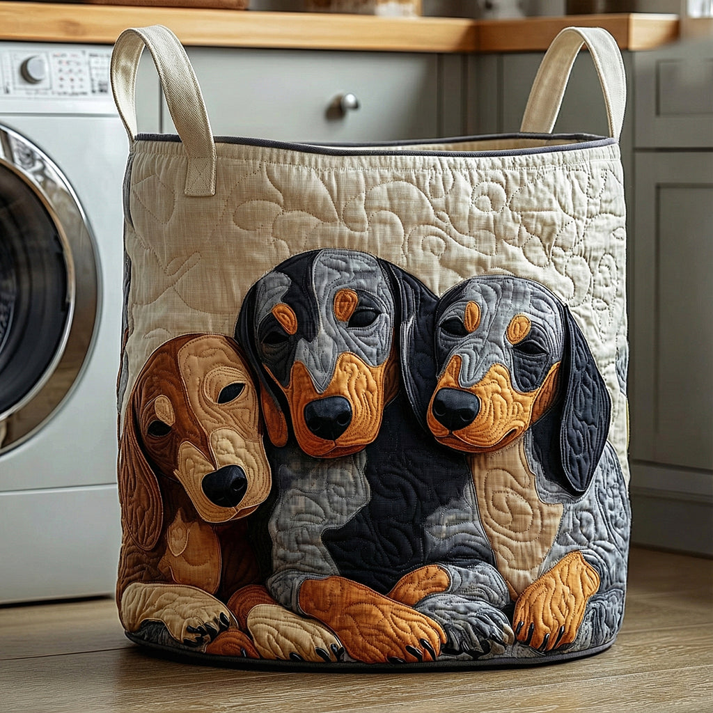 Trio Snuggle Dachshund Laundry Basket Laundry Gifts, Housewarming Gift Ideas, Mother's Day Gifts