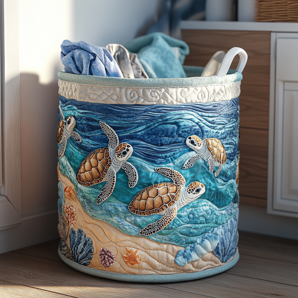 Turtle Haven Laundry Basket Laundry Gifts, Housewarming Gift Ideas, Mother's Day Gifts