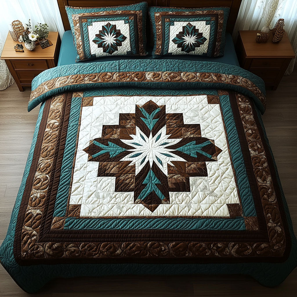 Twilight Harmony 3-Piece Quilted Bedding Set Lightweight Quilt Set New Home Gift