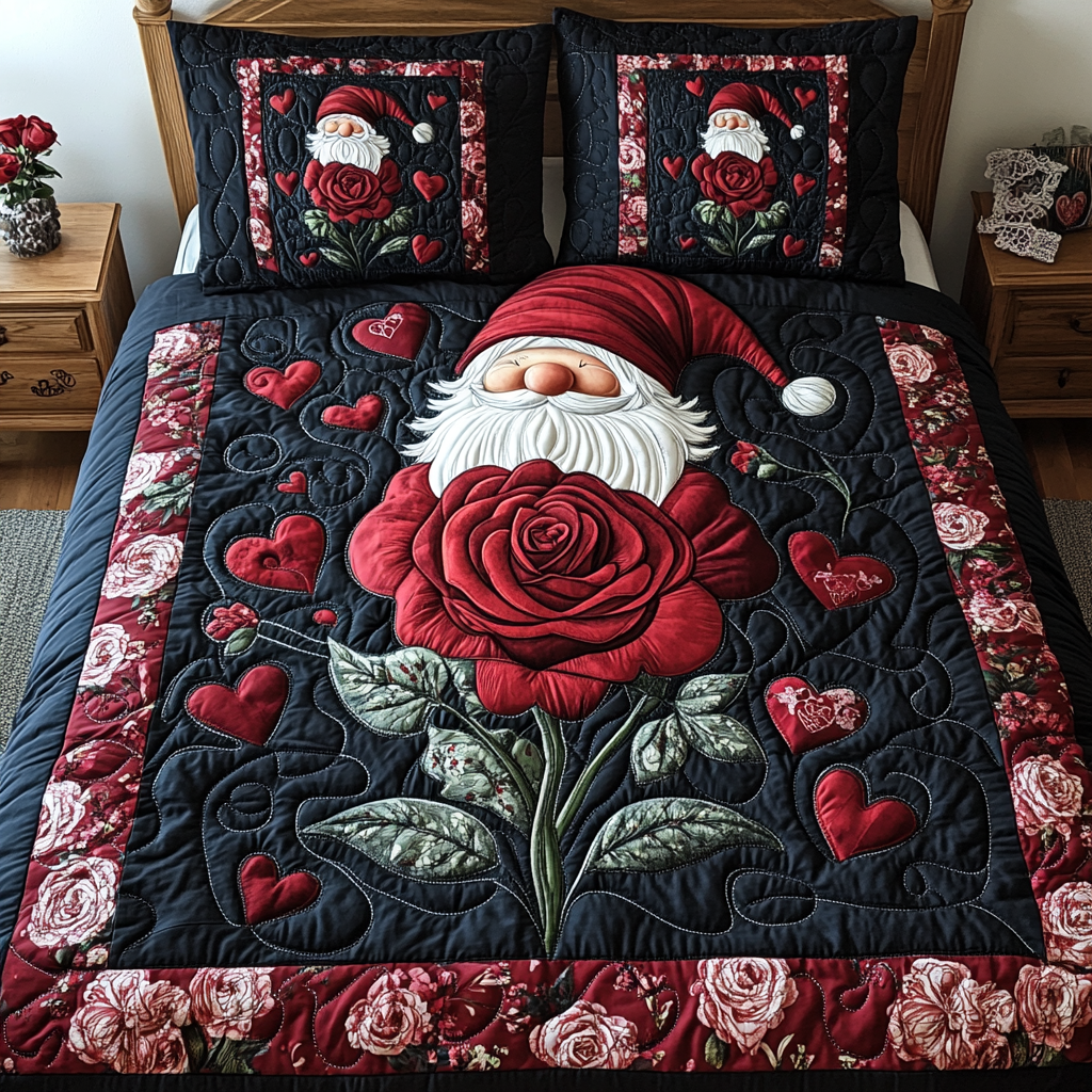 Valentine Bliss 3-Piece Quilted Bedding Set Fall Quilt Sets Mothers Day Gift