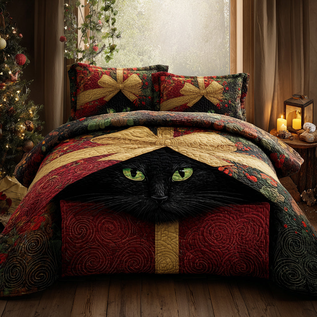 Velvet Noel 3-Piece Quilted Bedding Set Fall Quilt Sets New Home Gift