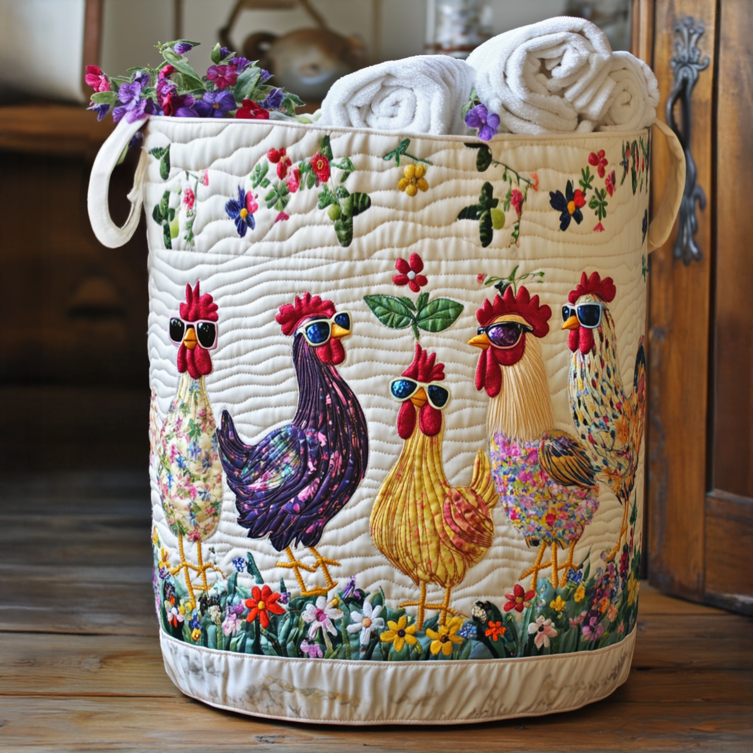 Vintage Hatchlings Laundry Basket Laundry Gifts, Housewarming Gift Ideas, Mother's Day Gifts