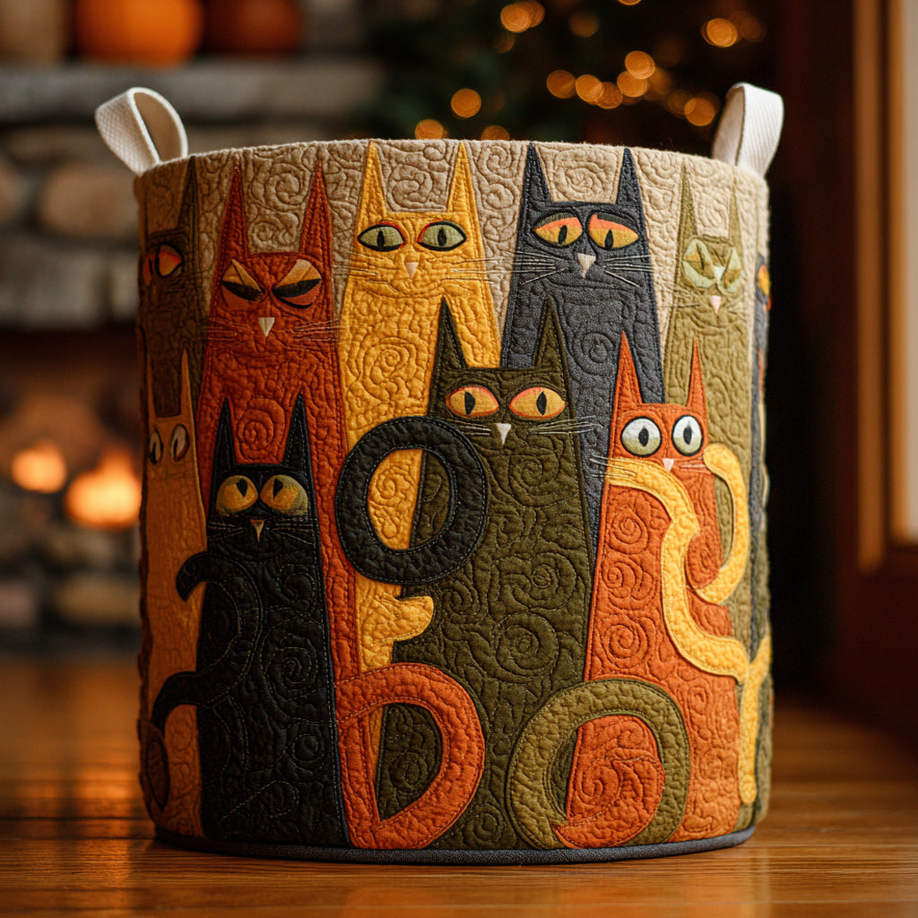 Whimsy Cats Laundry Basket Laundry Gifts, Housewarming Gift Ideas, Mother's Day Gifts