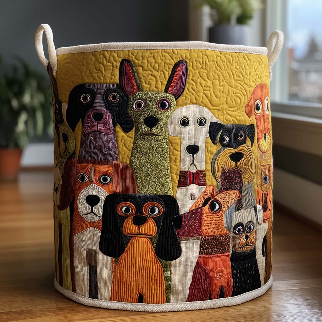 Whimsy Woofs Laundry Basket Laundry Gifts, Housewarming Gift Ideas, Mother's Day Gifts