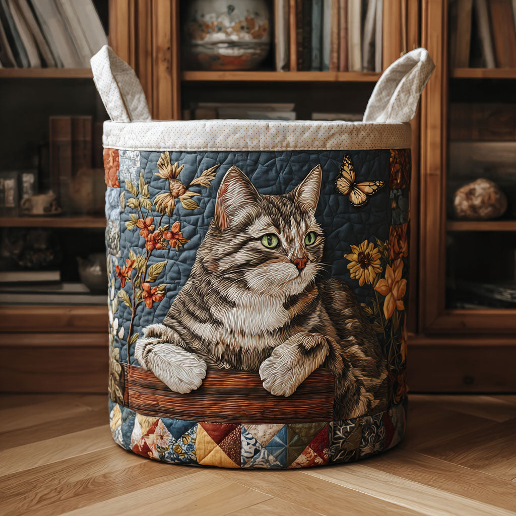 Whiskers in Bloom Laundry Basket Laundry Gifts, Housewarming Gift Ideas, Mother's Day Gifts