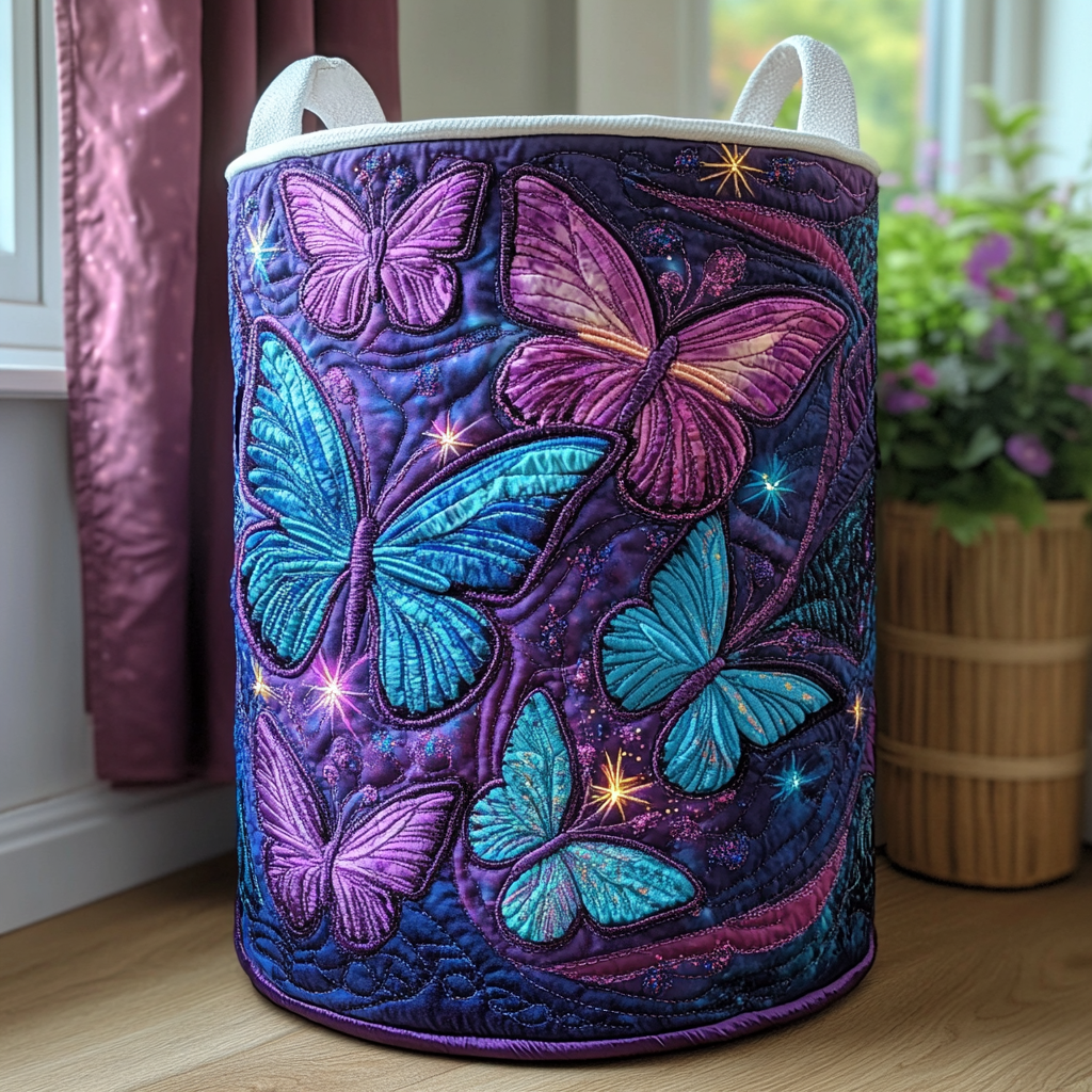 Whispering Butterfly Laundry Basket Laundry Gifts, Housewarming Gift Ideas, Mother's Day Gifts