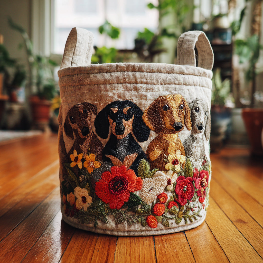 Wiener Pals Laundry Basket Laundry Gifts, Housewarming Gift Ideas, Mother's Day Gifts