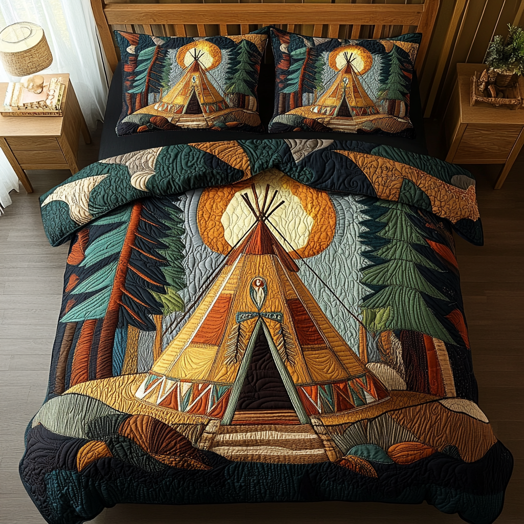 Wild Escape 3-Piece Quilted Bedding Set Lightweight Quilt Set Thanksgiving Gift