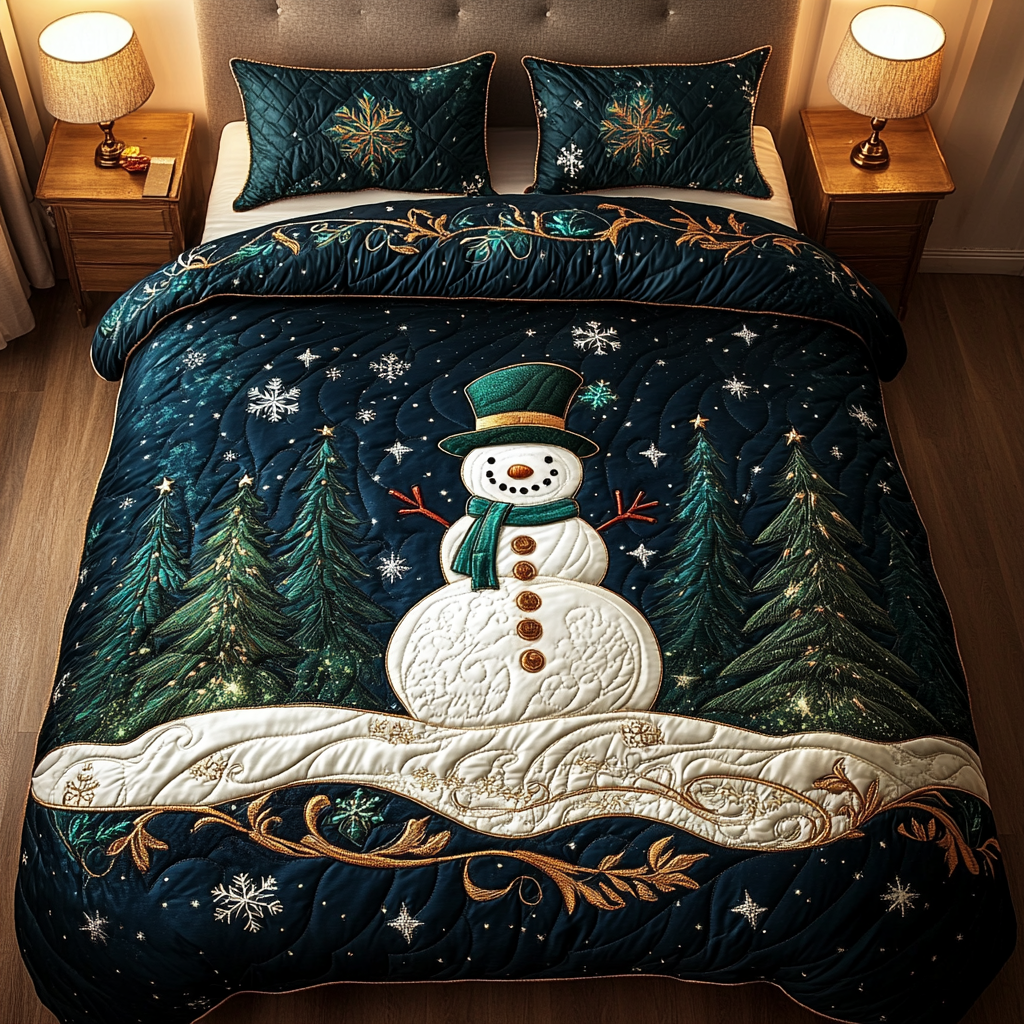 Winter Buddy Quilted Bedding Set Lightweight Quilt Set Thanksgiving Gift