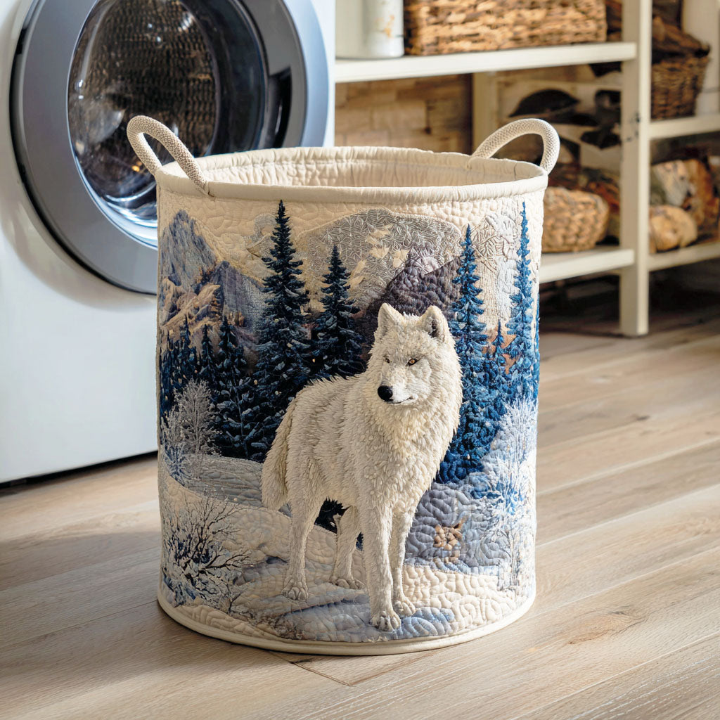 Winter Wolf Gaze Laundry Basket Laundry Gifts, Housewarming Gift Ideas, Mother's Day Gifts