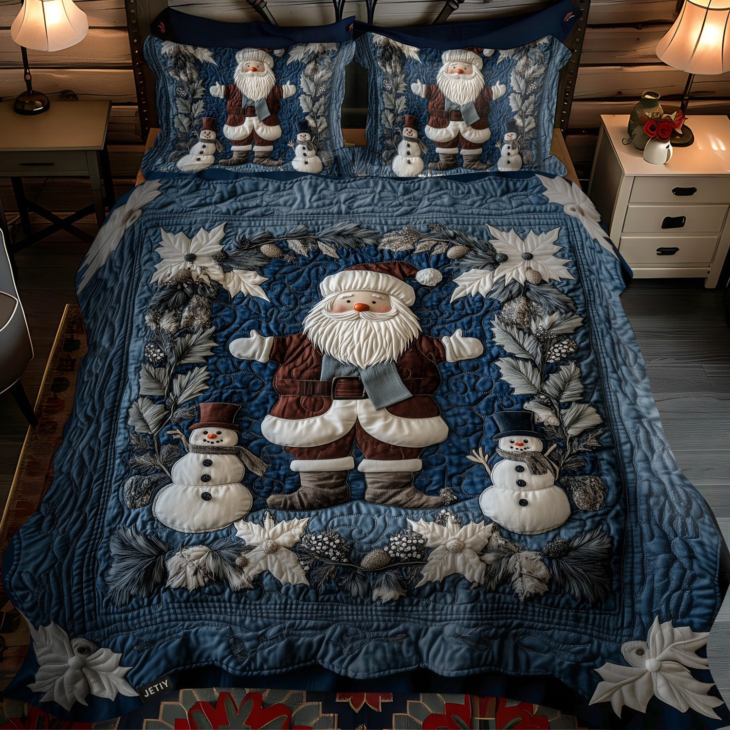 Winter Wonders Quilted Bedding Set Quilted Bedspread Mothers Day Gift