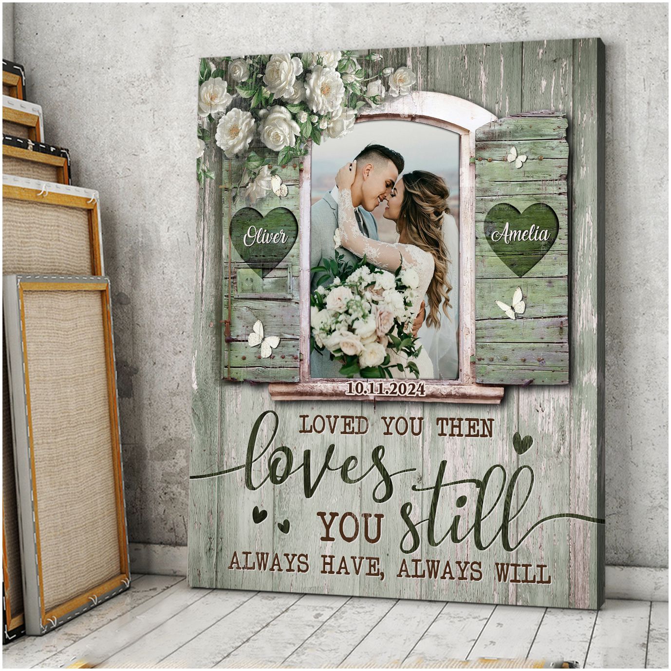 Wedding Couple Canvas Wall Art, Couple Wall Decor, Wedding Gifts For Couples, Wedding Anniversary Gifts