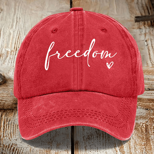 Freedom Print Vintage Baseball Cap, Printed Cap, Print Baseball Cap, Charlie Kirk Classic Cap