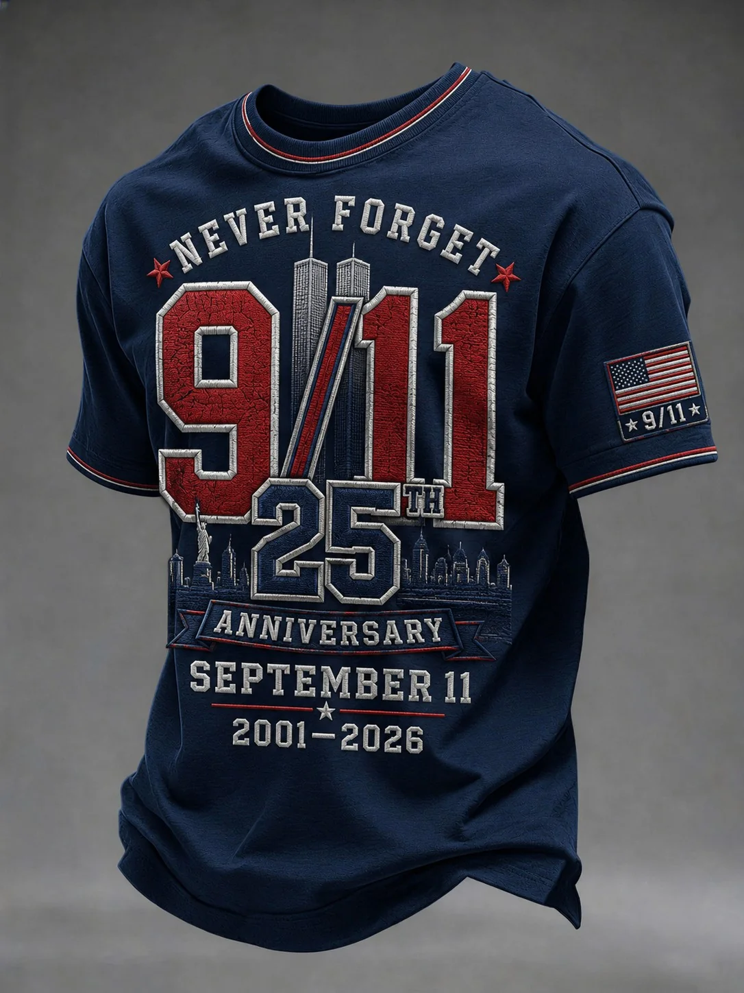 Printed Graphic 9 11 Anniversary Shirt, T-Shirt For Men, 9 11 Memorial Shirt