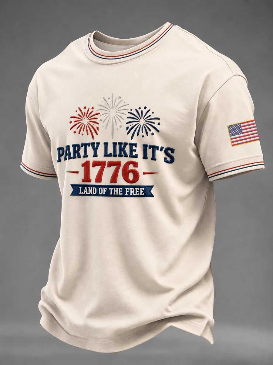 Freedom Party Like It's 1776 Men's T-Shirt, America 250 Shirt, Patriotic Shirt