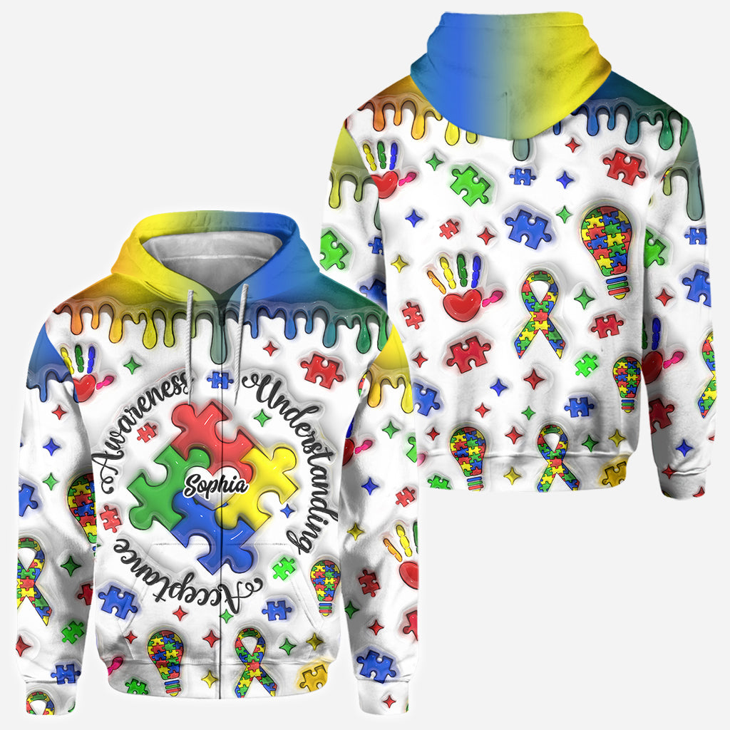 Autism Awareness Personalized Autism Awareness Zipper Hoodie, Autism Shirts, Gift For Autism