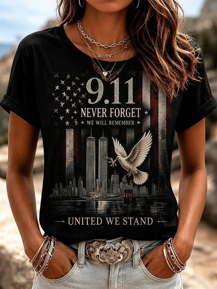 United We Stand 9 11 Dove Memorial Shirt, Graphic T-Shirt For Men, Patriotic Shirt