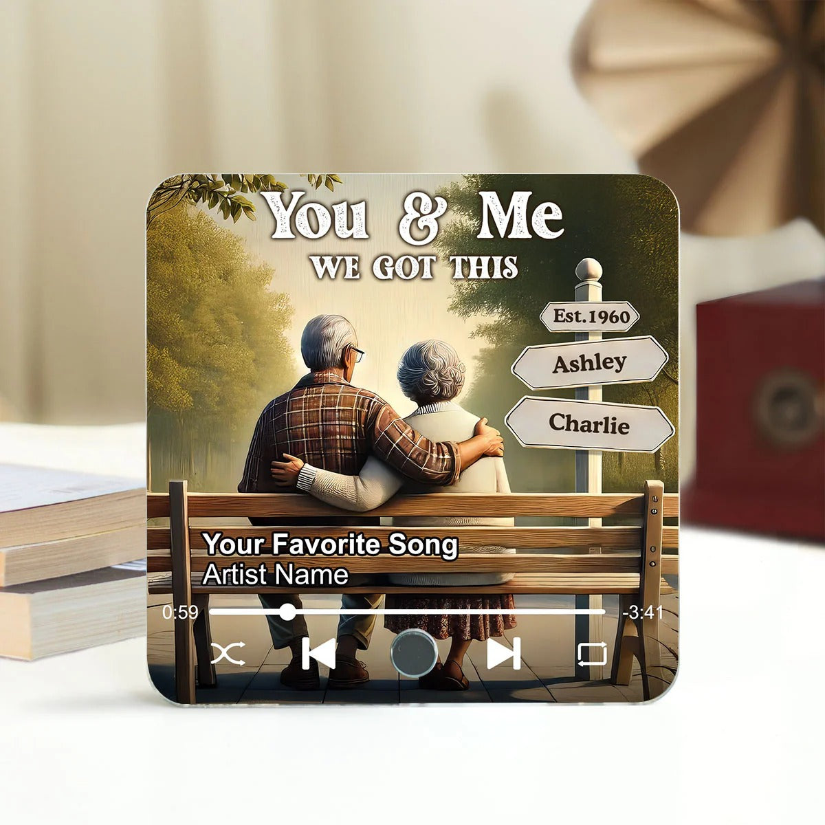 You And Me We Got This Old Couple Custom Music Fridge Magnet, Valentine Gift For Couple