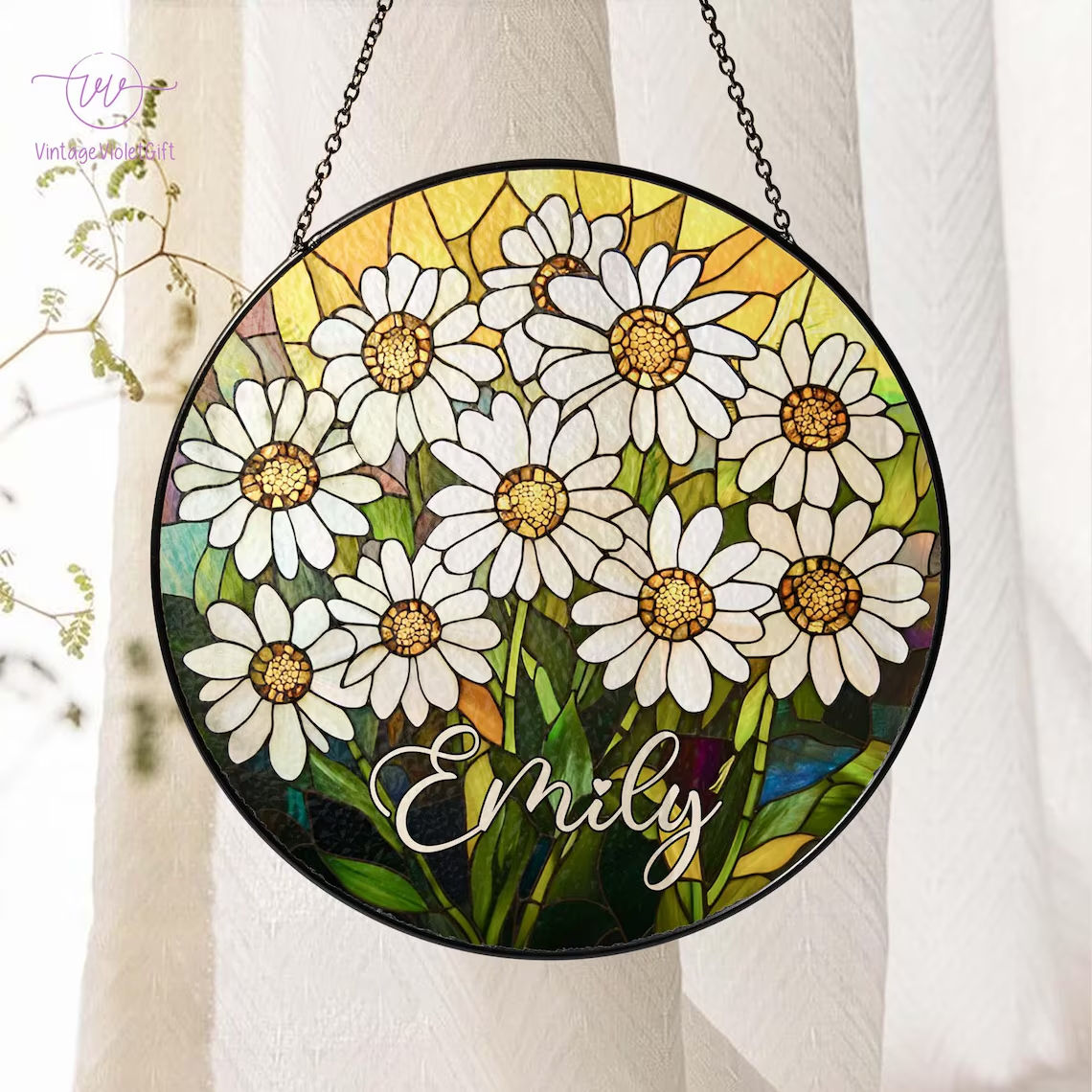 Birth Month Flower Acrylic Suncatcher, Mothers Day Gift, Gift For Mom