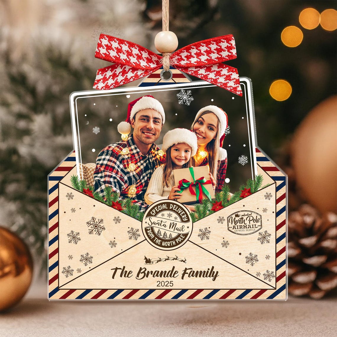 Custom Family Portrait Acrylic Ornament, Family Decoration, Family Christmas Ornament