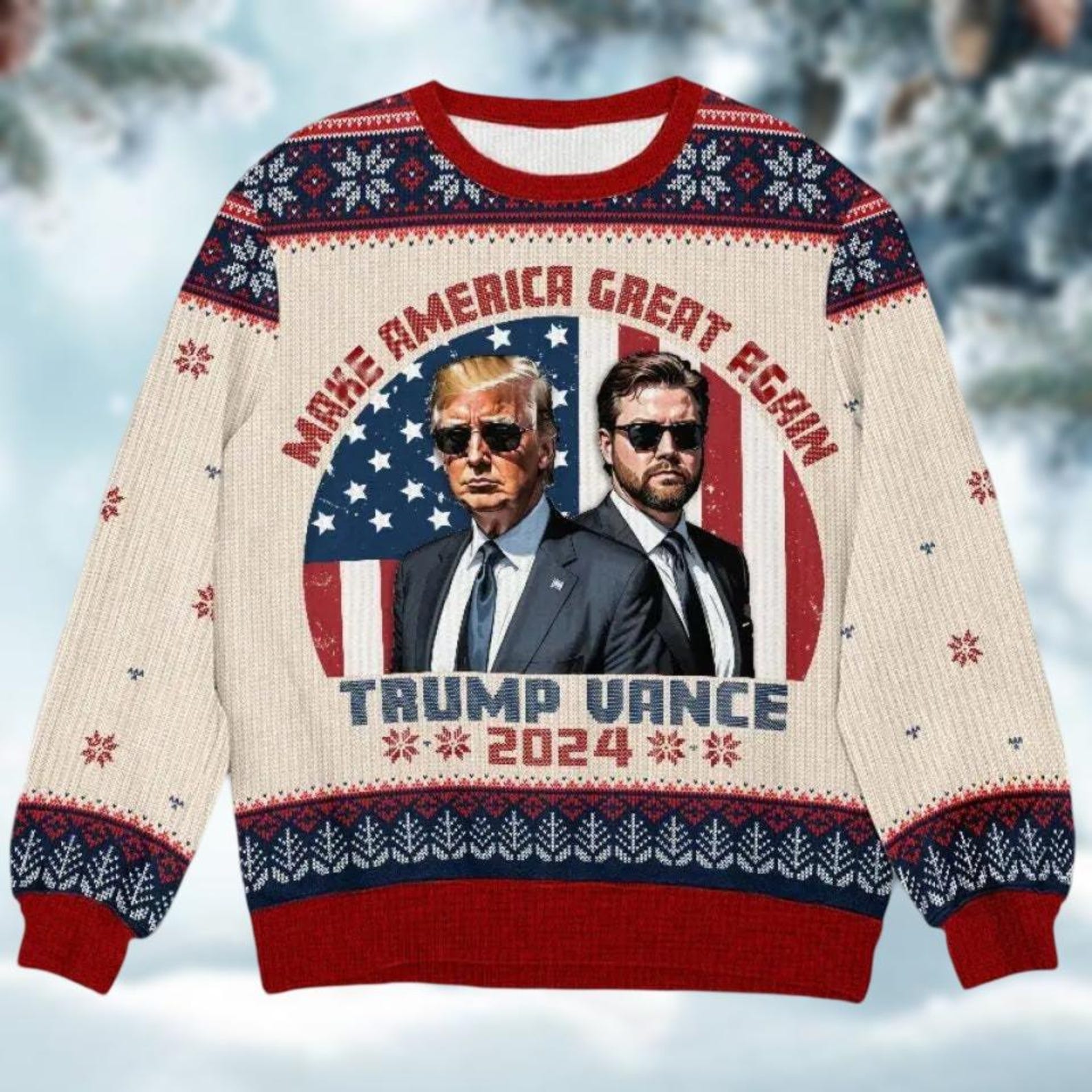 MAGA2024 Ugly Sweater, Funny Ugly Christmas Sweater, Funny Political Shirts