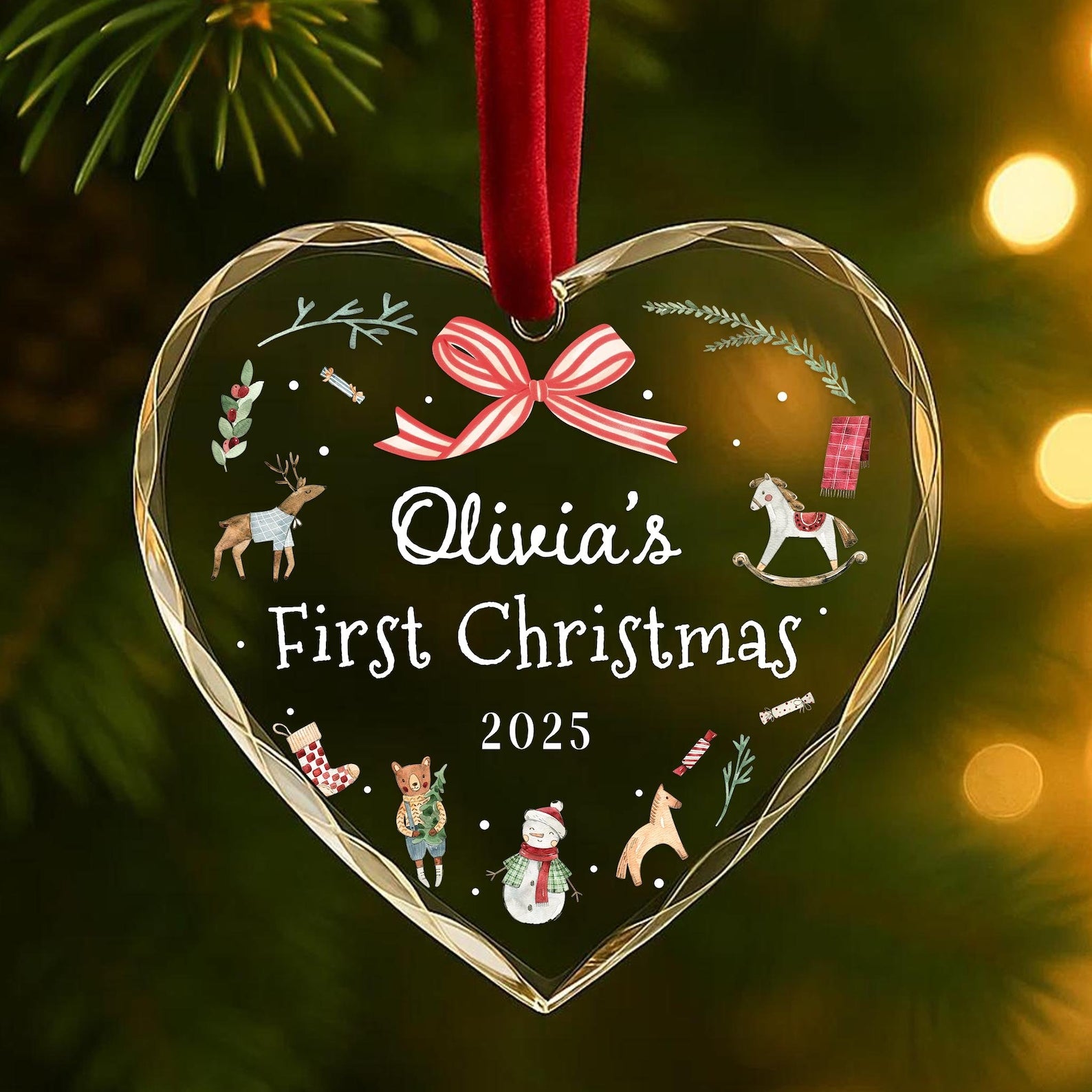 First Christmas Ornament, Custom Ornament, Ornament Gift Idea, Glass Ornament, Christmas Ornament