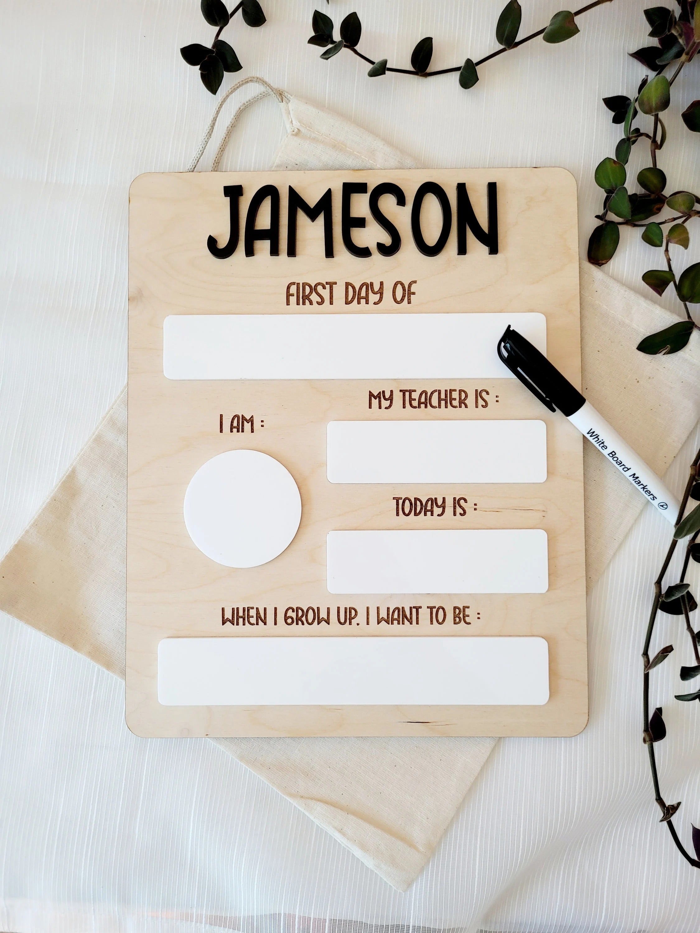 Customized First And Last Day of Kindergarten Sign, First Day of Preschool Sign, Back to School
