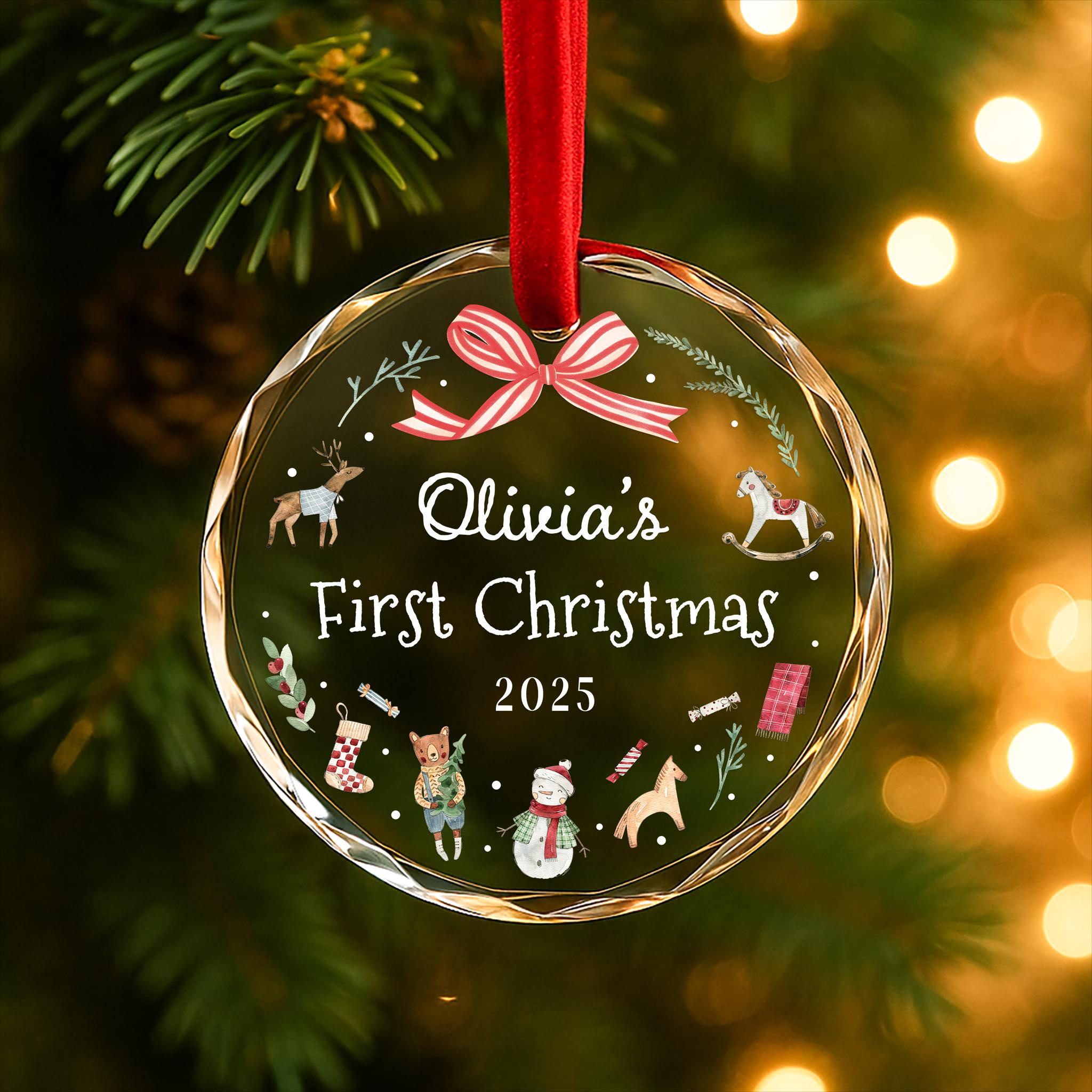 Baby First Christmas Ornament, Ornament Gift Idea, Glass Ornament, Christmas Ornament