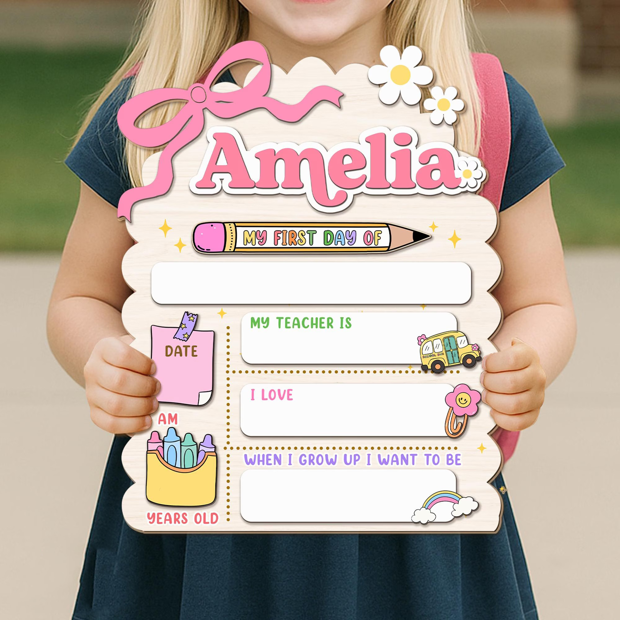 First Day of Preschool Sign, Back to School, 1st Day of Kindergarten Sign, Last Day of Kindergarten Sign