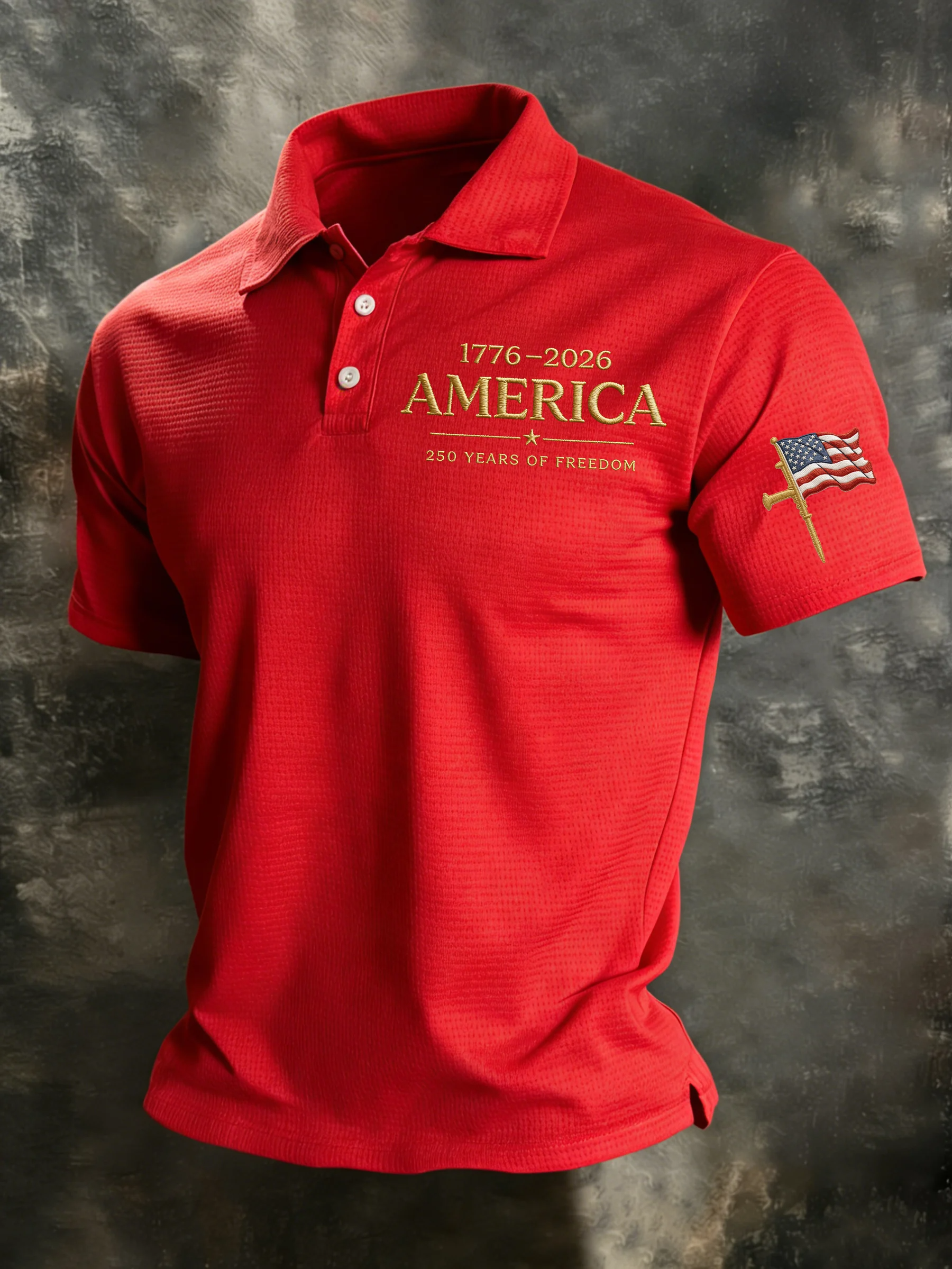 1776-2026 America 250 Years Of Freedom Faith Cross Red Patriotic Shirt, 4th Of July Men's Shirt