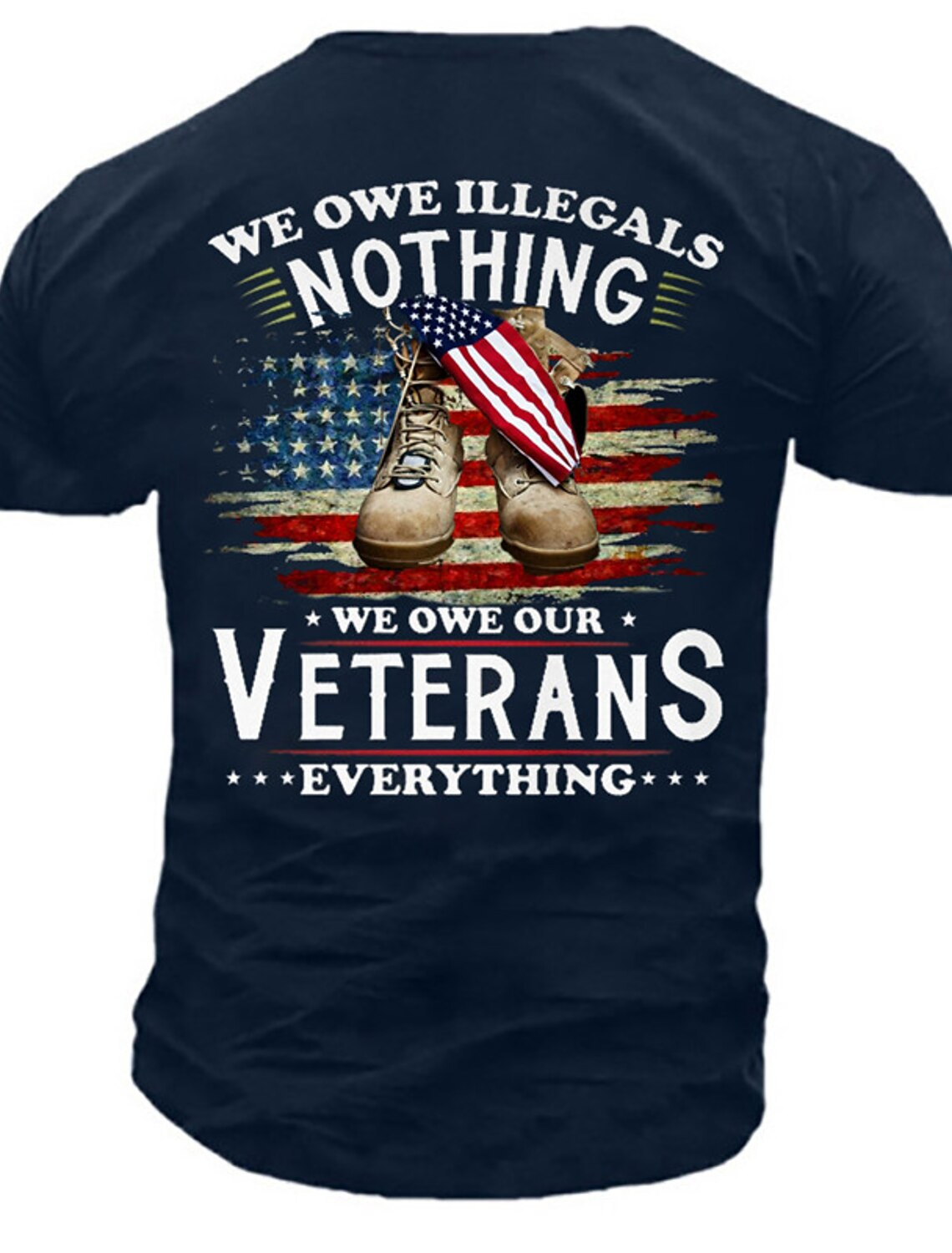 We Owe Our Veterans Everything 250 Years Navy Patriotic T-Shirt, 4th Of July Men's Shirt