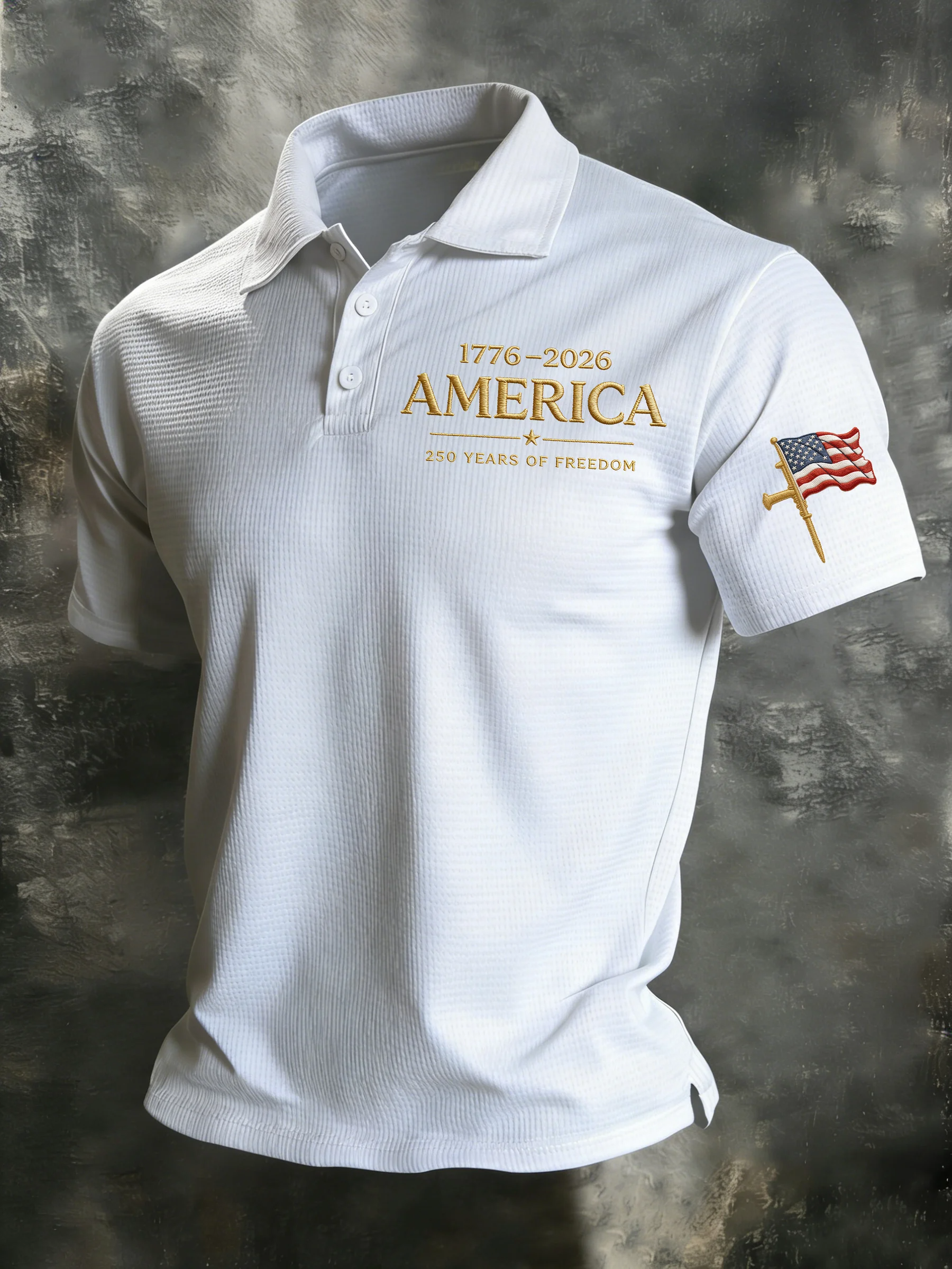 1776-2026 America 250 Years Of Freedom Faith Cross White Patriotic Shirt, 4th Of July Men's Shirt