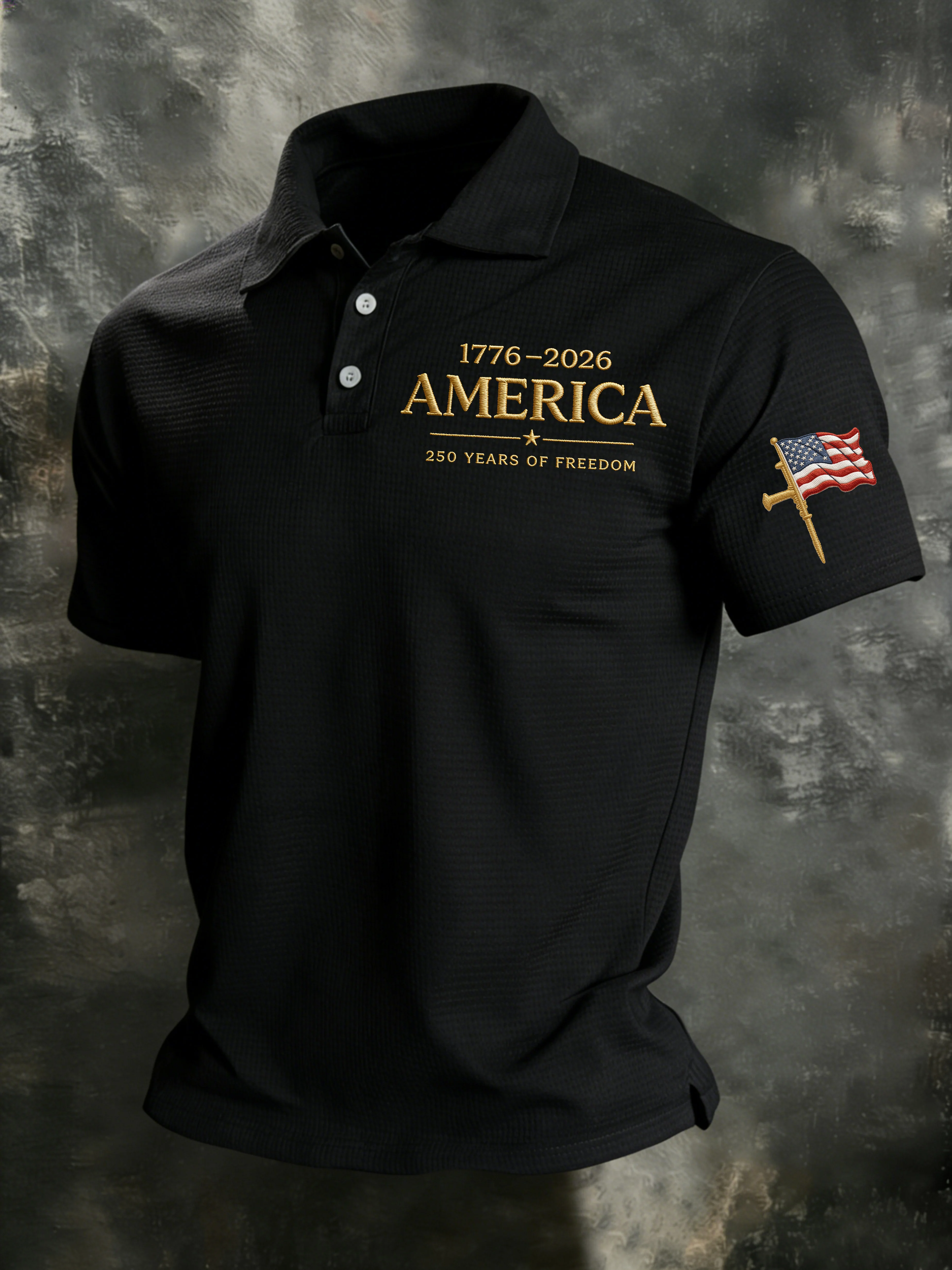 1776-2026 America 250 Years Of Freedom Faith Cross Black Patriotic Shirt, 4th Of July Men's Shirt
