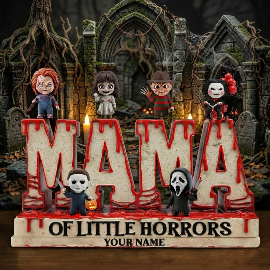 Mama Of Little Horrors Acrylic Plaque Custom Mother's Day Gift, Special Gift For Mom