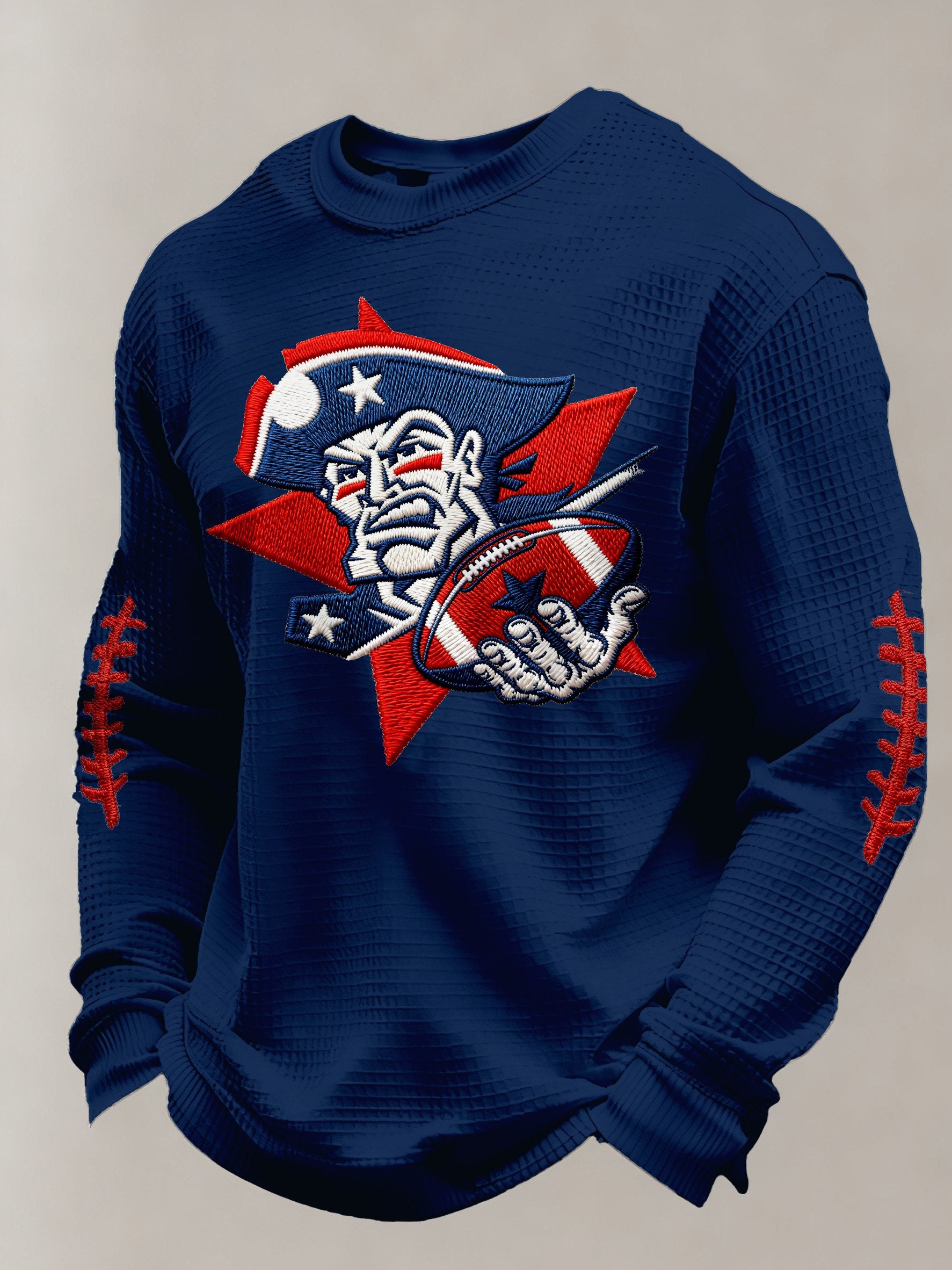 Patriots Mascot Football American Football Team Long Sleeve Football Shirt, Football Fans Printed Shirt