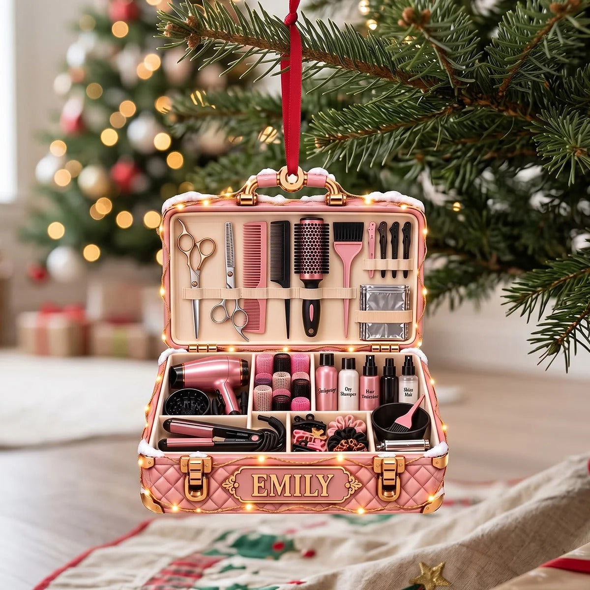 Custom Makeup Kit Acrylic Ornament, Christmas Tree Ornaments, Christmas Gifts