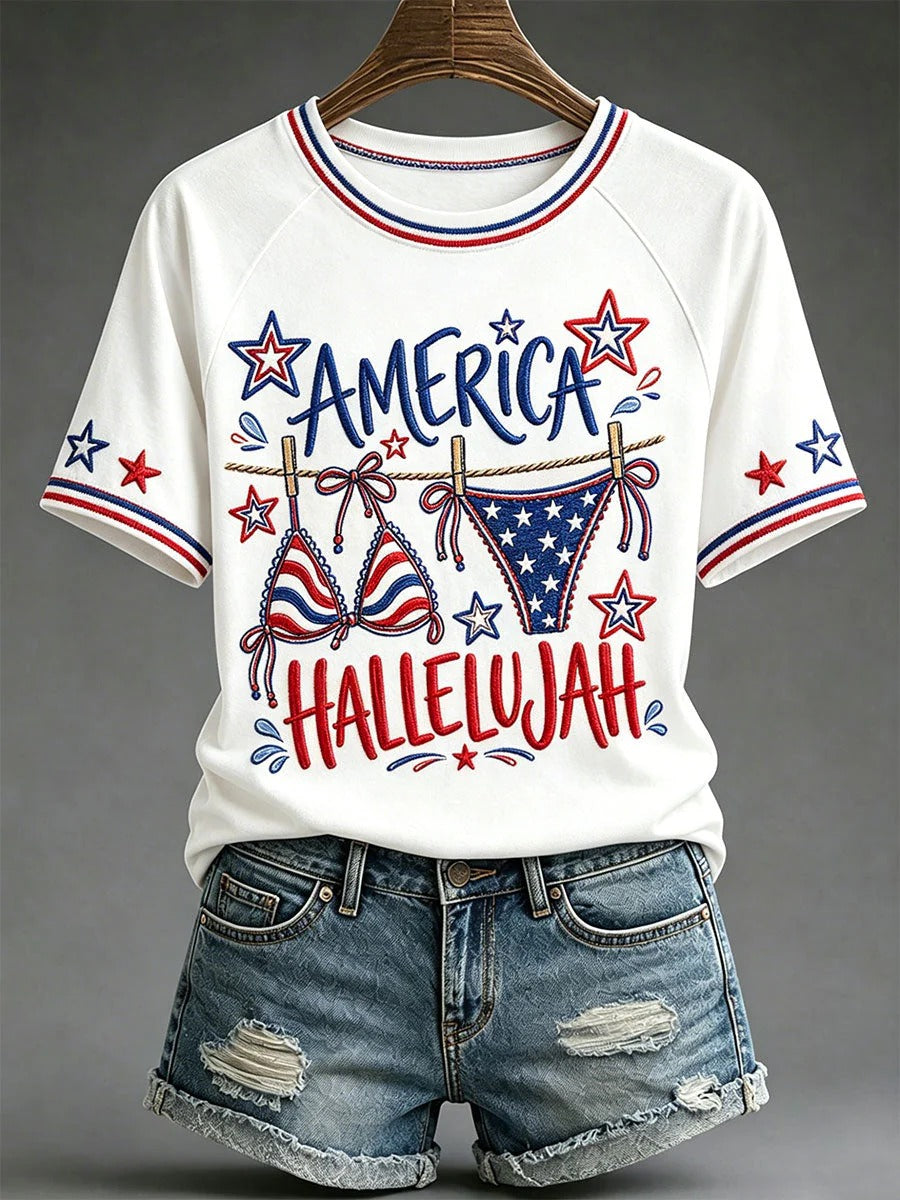 Women's "America Hallelujah" Shirt Women's Christian T-shirts, Christian Gifts
