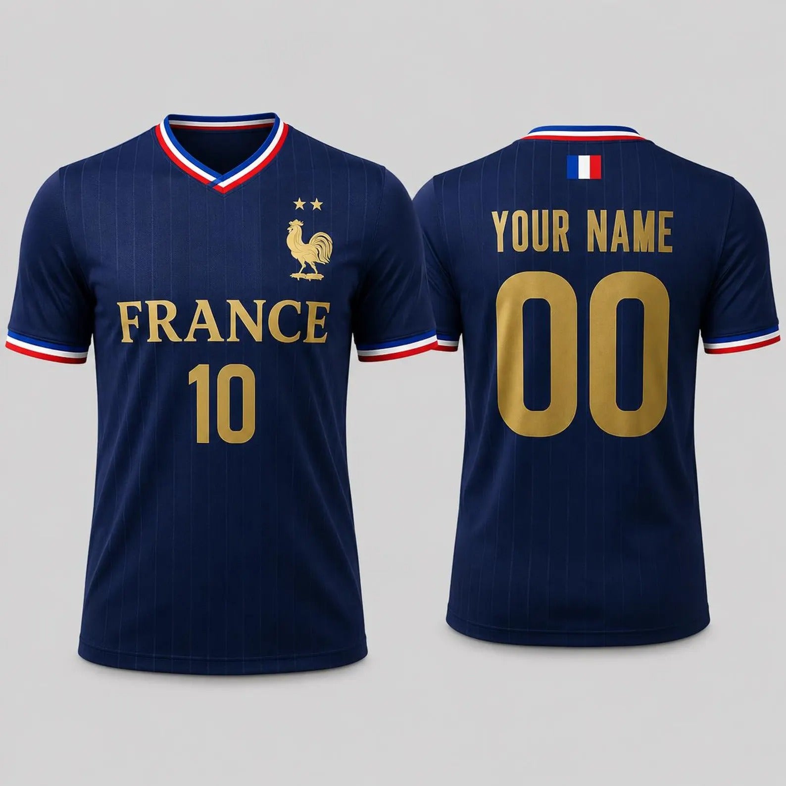 Personalized France Soccer T-Shirt, Custom Name And Number Shirt, Football Fan Gift