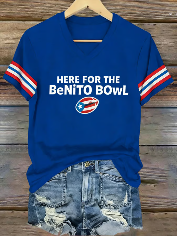 Here For The Benito Show 2026 Shirt, The Big Game Tee, Football US Jersey Football Shirt